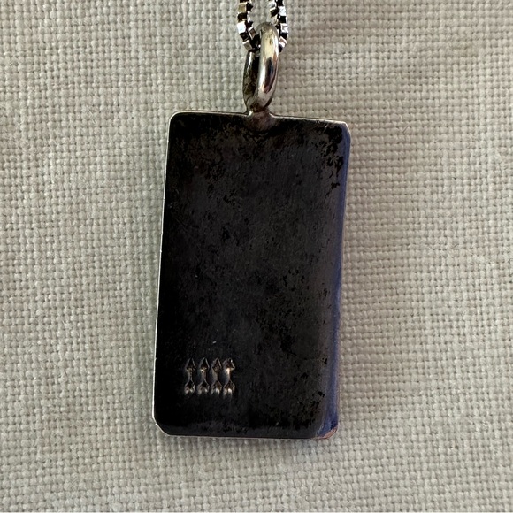 Native American Sterling Silver Kokopeli Pendant with SS necklace chain. - Picture 3 of 5